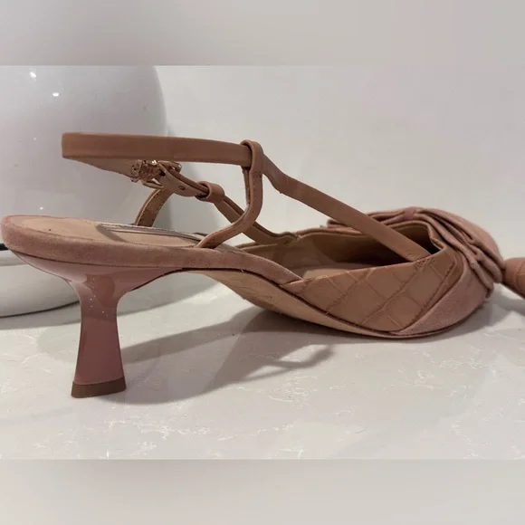 ANTONIO MELANI Leather buckle heels with suede bow Size 10. Excellent condition - Picture 9 of 10